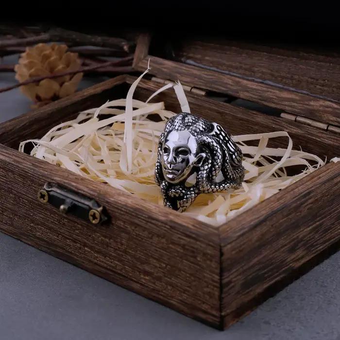 Bague Medusa mythologie grecque acier inoxydable vintage punk hip hop gothique serpent bijoux cadeau fête occasions spéciales