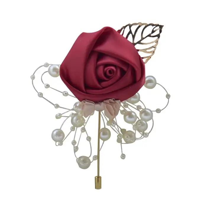 Broche corsage fleur rose élégante pour mariage boutonnière mariage tenue de mariée tenue de marié corsage fleur perles satin corsage fleur rose mariage corsage fleur or rose corsage fleur doré corsage fleur mariage corsage fleur perles corsage fleur satin corsage fleur or corsage fleur doré corsage