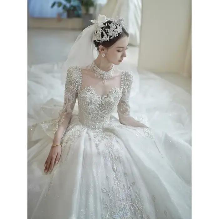 Robe de Mariée Légère à Manches sulf