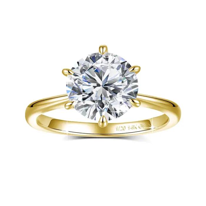 Bague Moissanite GRA 9mm 3CT