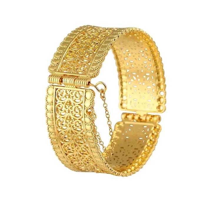 LUIZADA Bracelets de mariée plaqués or pour femme