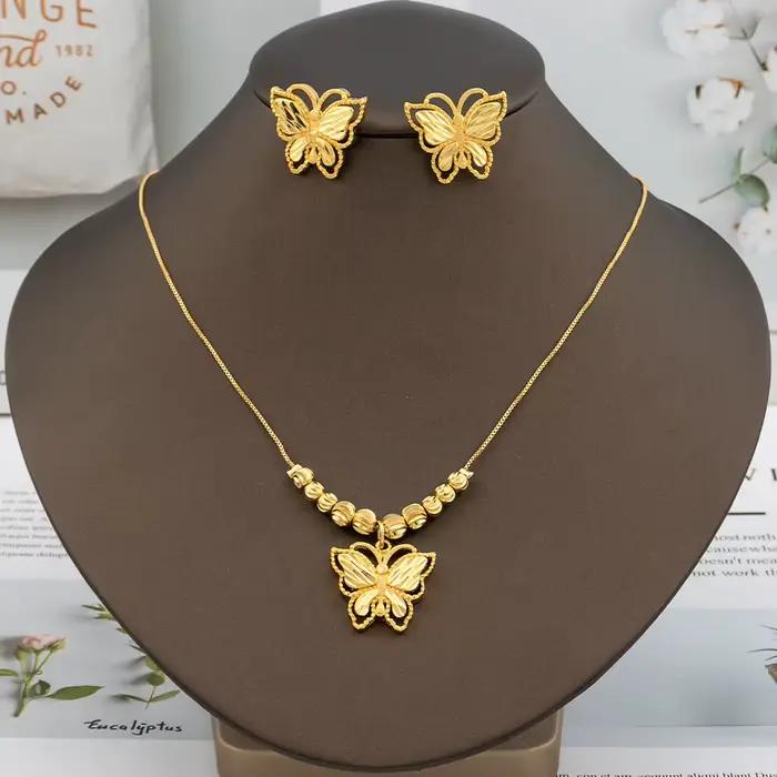 Ensemble de bijoux plaqué or pour femmes
