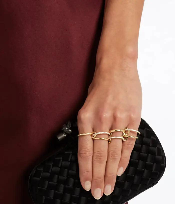 Bagues de fiançailles empilables pour femmes style moderne mixte de couleurs lune motif tracker fitness sommeil humeur occasions spéciales mariage engagement