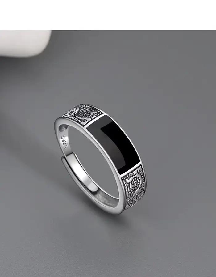 Bague en argent Sterling 925 pour hommes