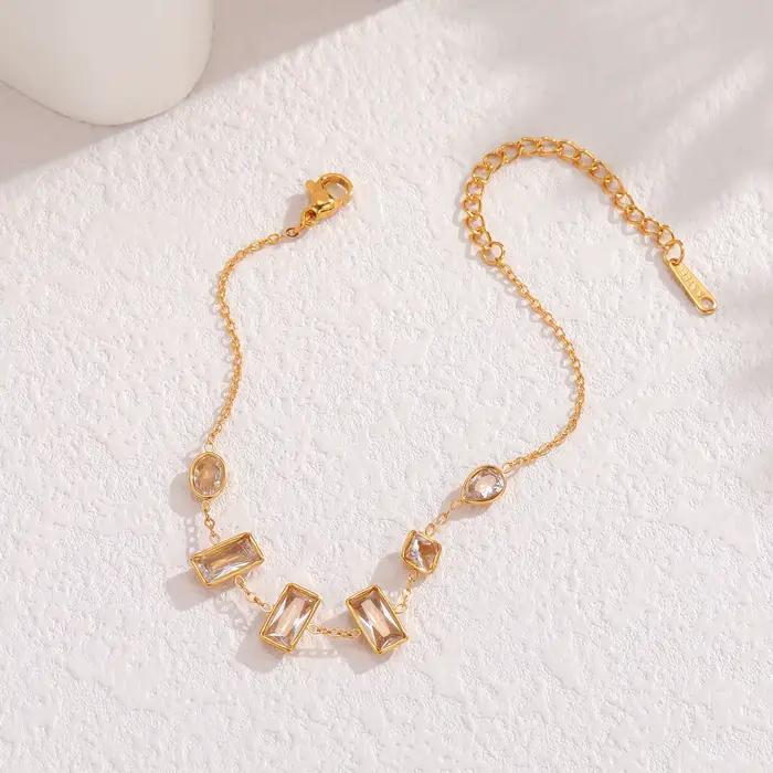 Parure de bijoux Kissmoon en zircon brillant pour femme