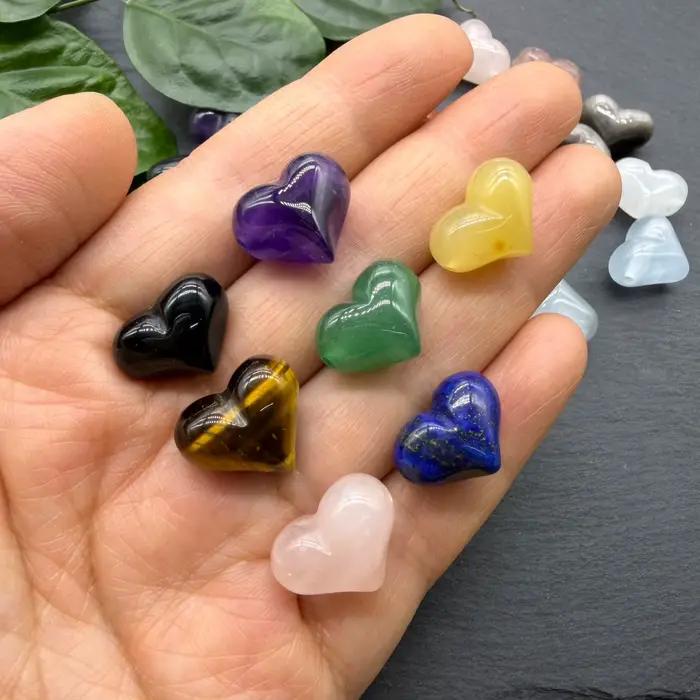 Pierres naturelles sculptées en forme de cœur pour bijoux personnalisés mariage fiançailles anniversaires occasions spéciales