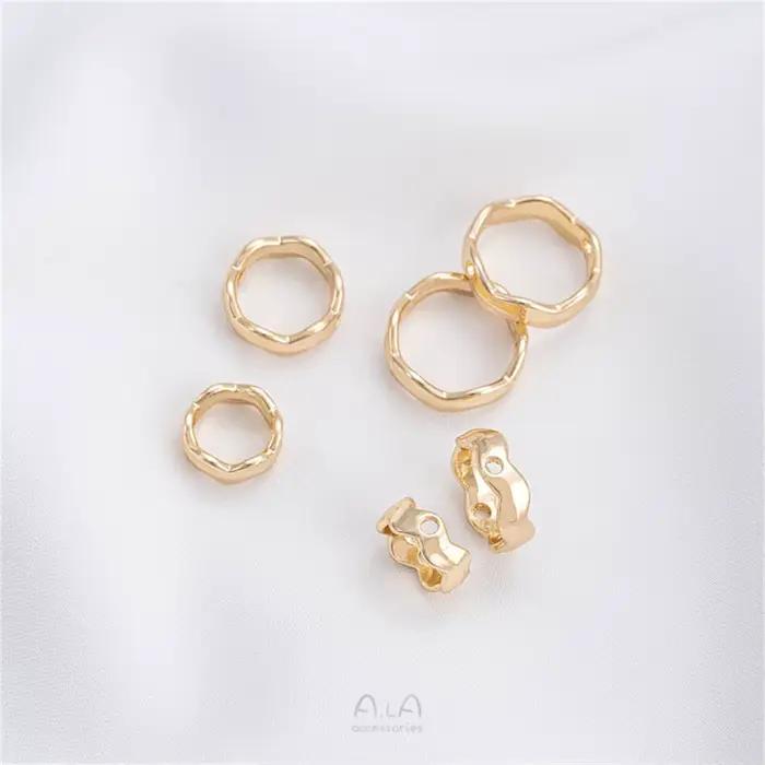 Ensemble de bagues ondulées en or 14K