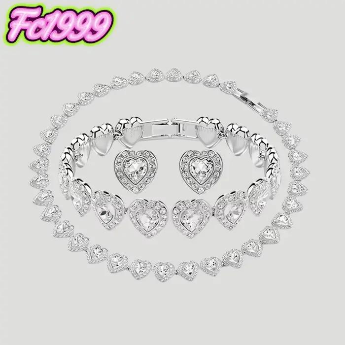 Ensemble de bijoux rond très vendu, comprenant des boucles d'oreilles, un bracelet et un collier, pour tous les jours, les fêtes et les banquets, bijoux de mariage