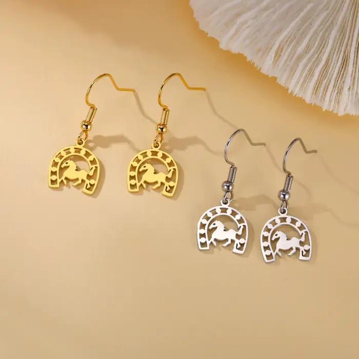 Boucles d'oreilles pendantes en forme de fer à cheval Skyrim