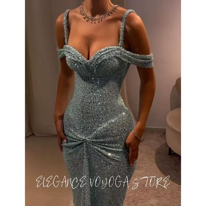 Robe de mariée en tulle bleu EVS, fait sur mesure, avec train de balayage et soutien-gorge intégré pour femmes, idéale pour soirées officielles et événements de prestige