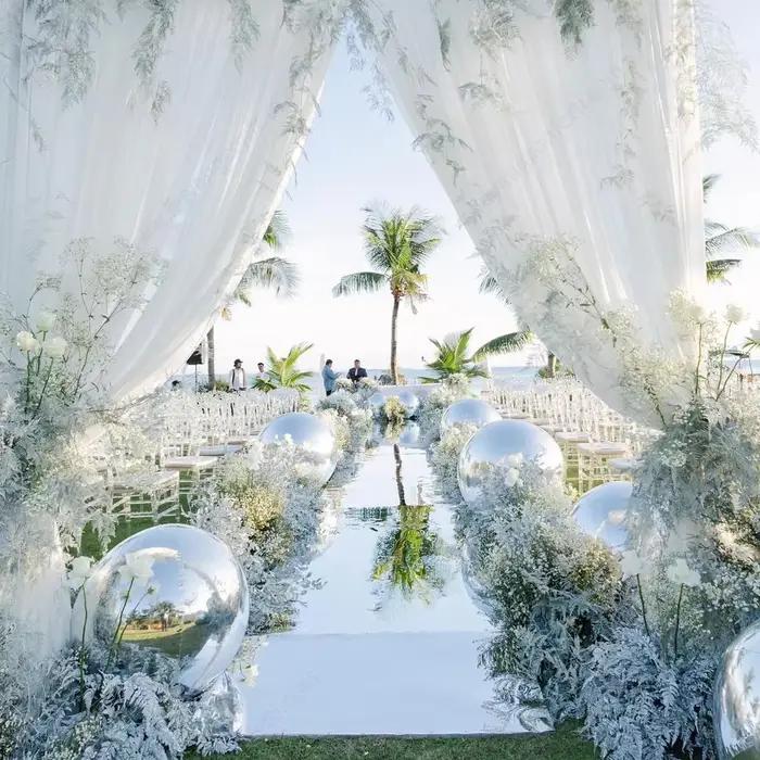 Tapis miroir pour scène de mariage