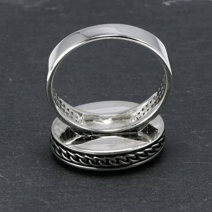 Bague en argent sterling 925 sertie d'onyx et agate pour homme et femme, alliance de mariage vintage avec pierre noire micro-pavée pour occasions spéciales