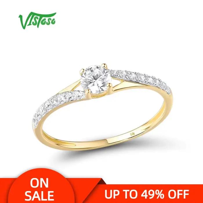 Bague en or jaune véritable 9K 375 pour femme