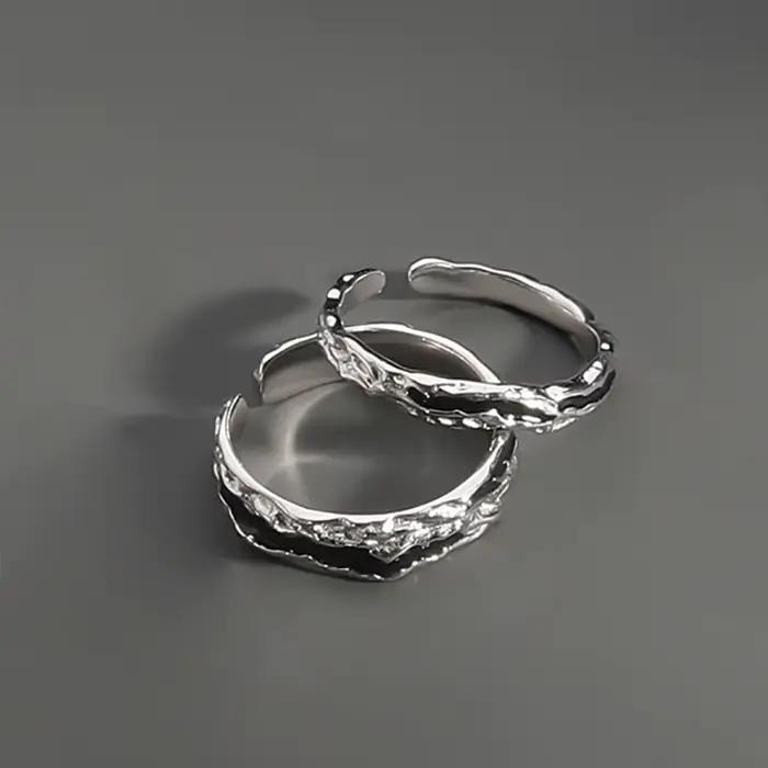 Bagues étoiles irrégulières couleur argent