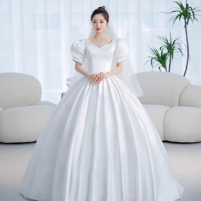 Robe De mariée princesse Vintage en Satin