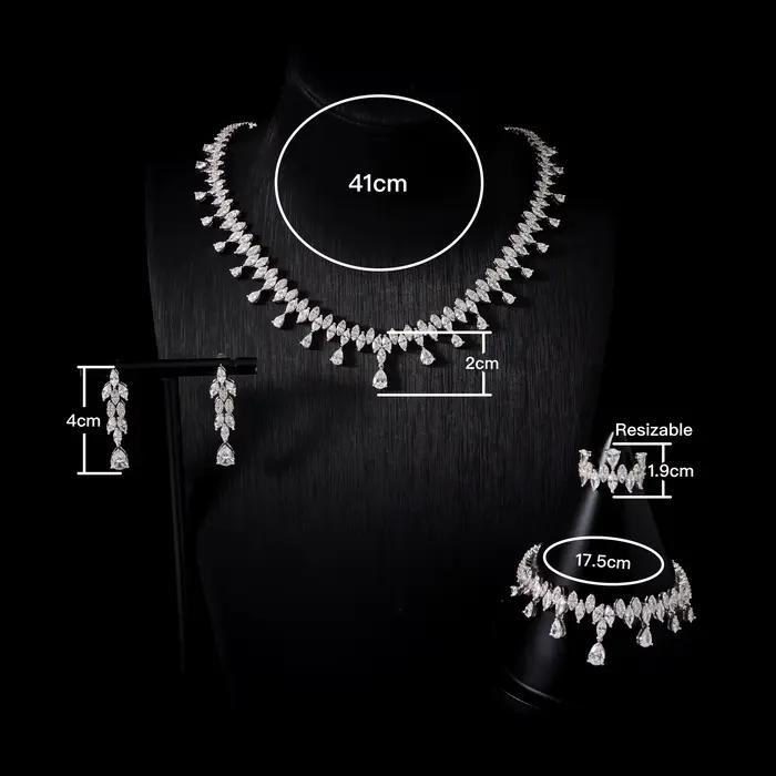 00123 Ensemble de bijoux de luxe pour femme