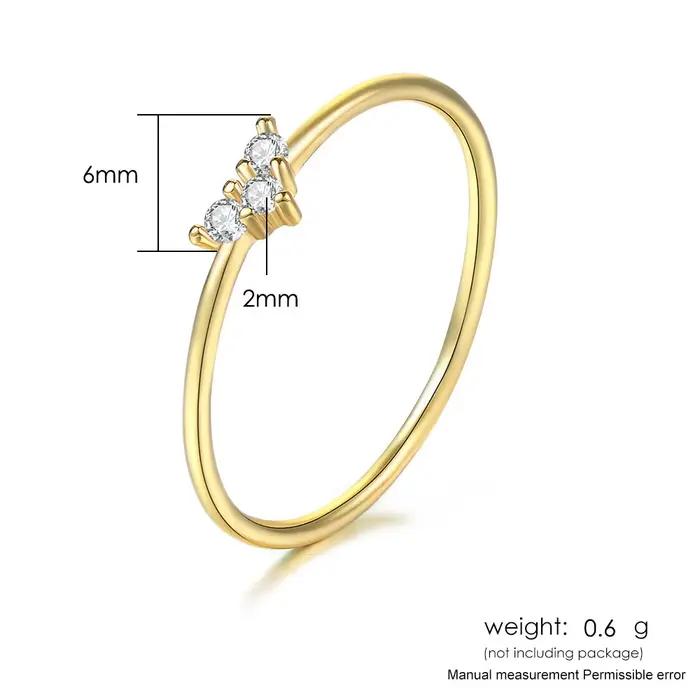 Bague en forme de cœur romantique en zircon doré plaqué or 14K pour femmes occasions spéciales anniversaires fiançailles
