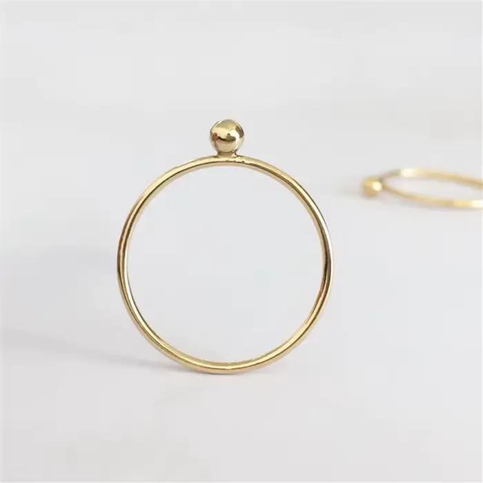 Bagues empilables en or 14K pour femmes, bijoux minimalistes classiques à offrir pour mariage et occasions spéciales