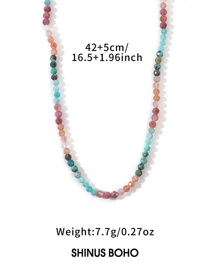Collier de perles de cristal Boho pour femmes et filles