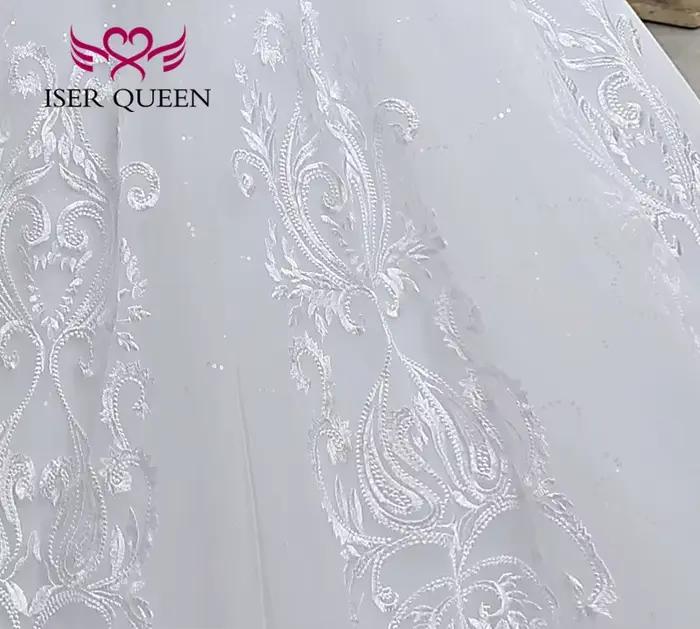 Personnalisé belle perles princesse robe de mariée grande taille qualité broderie robes