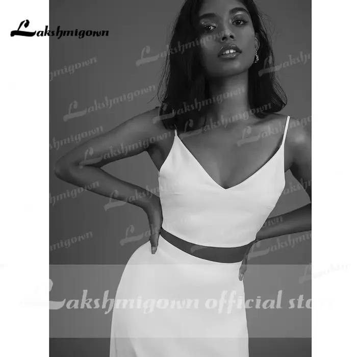 Robes de mariée en satin sexy deux pièces personnalisées