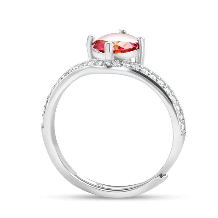 Bague de mariage Moissanite 1 carat pour femme, argent regardé 925, diamant de laboratoire brillant rond, fiançailles plus fines, cadeaux de rencontre, véritable