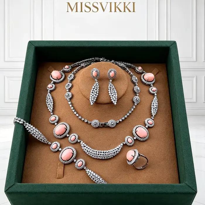 Parures de bijoux de mariage de haute qualité Missvikki