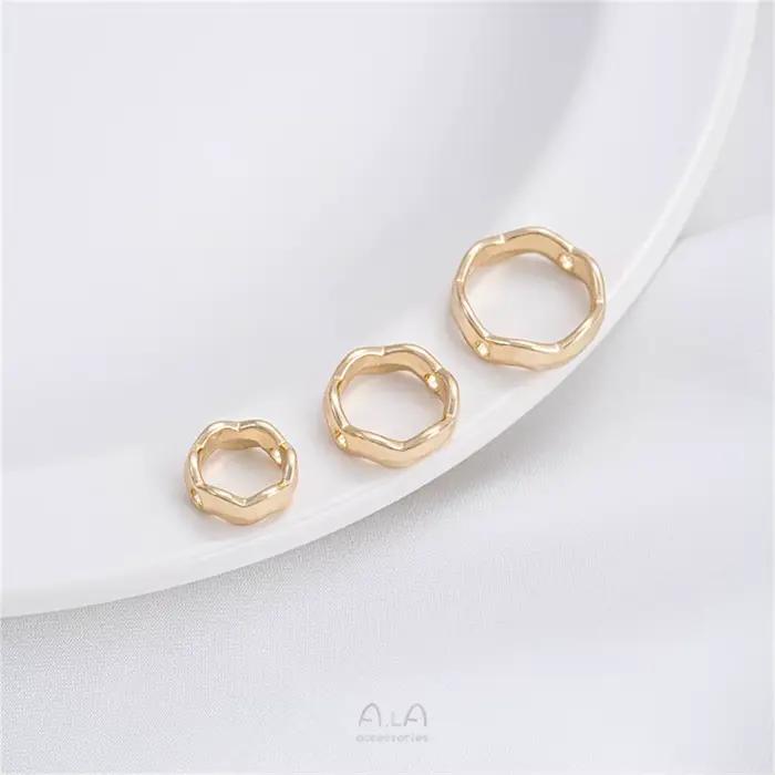 Ensemble de bagues ondulées en or 14K