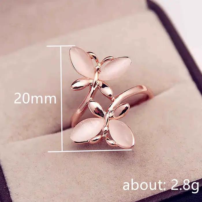Bague Papillon Rose en Zircone Cubique pour Femmes, Bijou Élégant et Intemporel Idéal pour Occasions Spéciales et Cadeaux Fantaisie