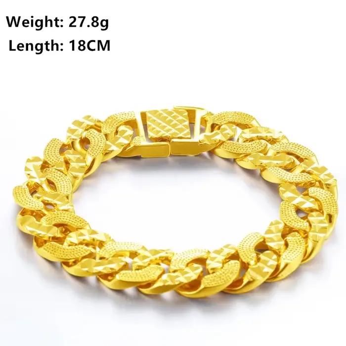 SAIYE Forever ne se décolore pas 24K or rempli bijoux Bracelets pour hommes femmes Pulseira Feminina Bizuteria Joyas