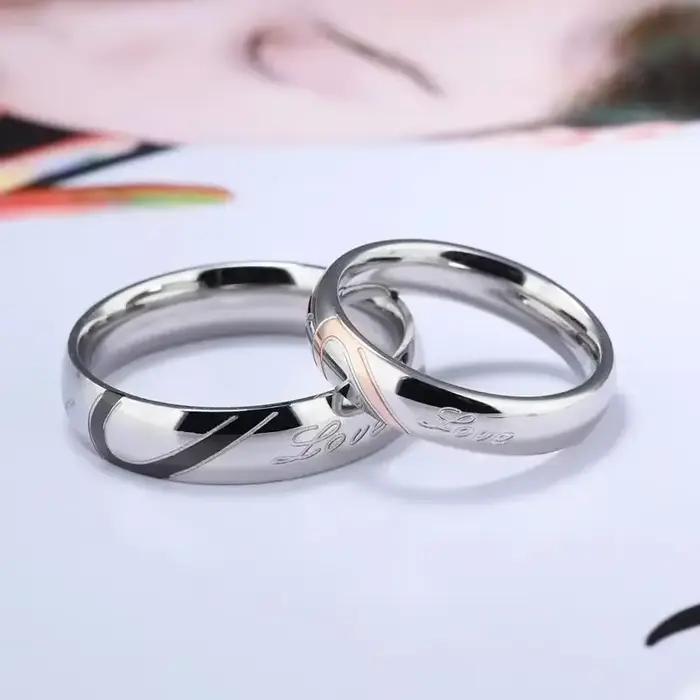 Bagues de promesse assorties pour couples