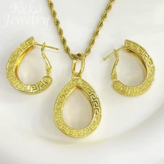 Ensembles de bijoux dorés de dubaï pour femmes