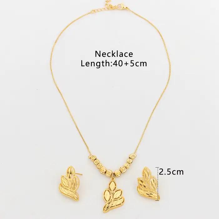 Ensemble de bijoux plaqué or pour femmes