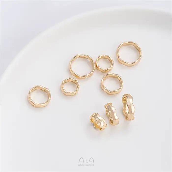 Ensemble de bagues ondulées en or 14K
