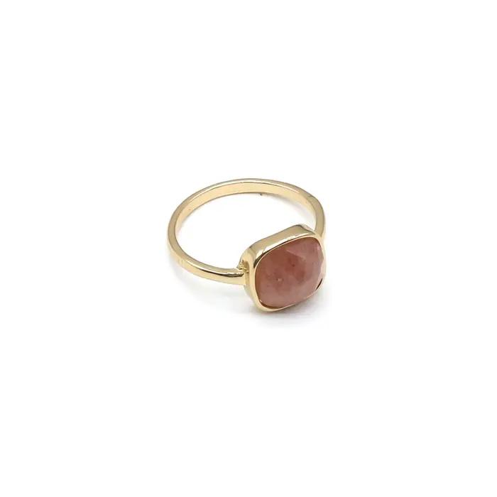 Bague en pierre naturelle et cristal pour femmes