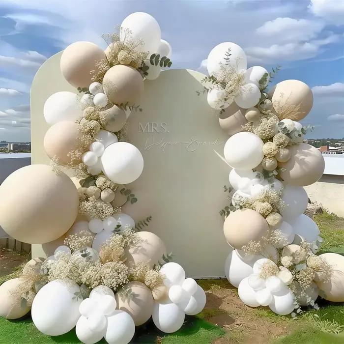 Ensemble d'arc de ballons de mariage bohème 124 pièces