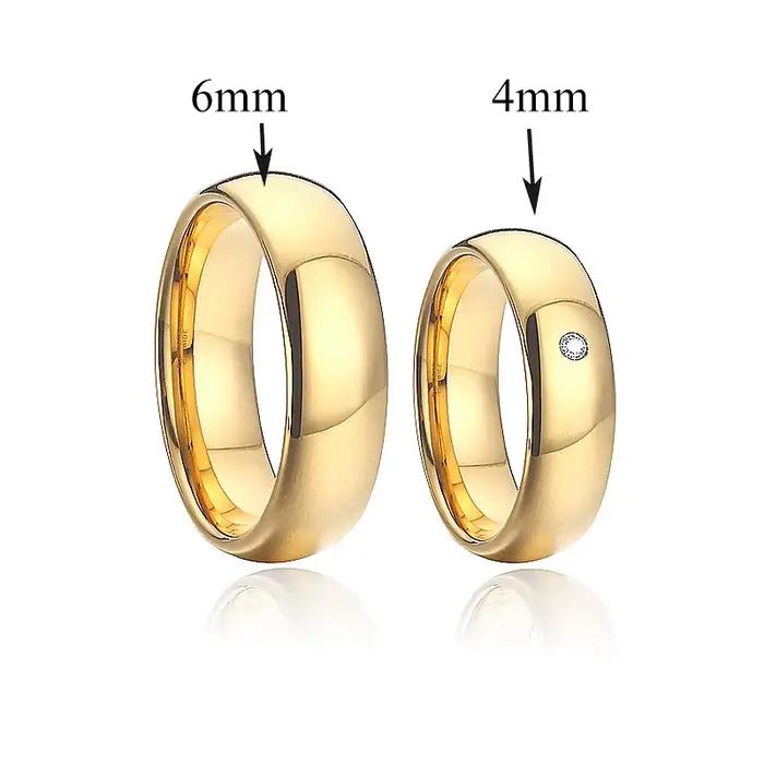 Bagues de fiançailles de mariage pour Couple, couronne de luxe pour hommes et femmes, 1 paire, ensem