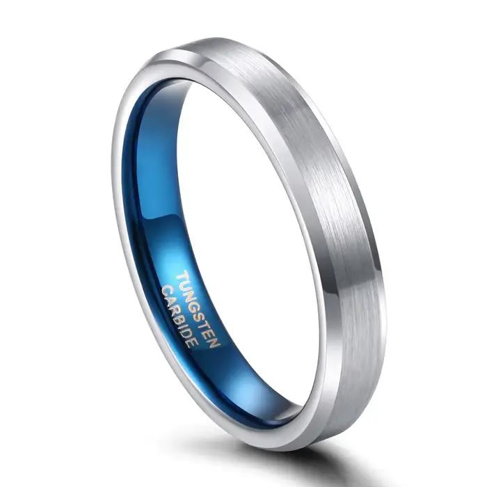 Somen – bague en tungstène 8/6/4mm pour hommes et femmes, bracelet de mariage classique, couleur arg