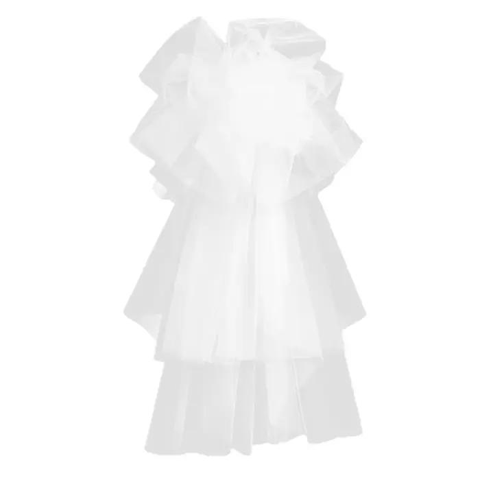 Voile de mariée multicouche avec peigne à cheveux, couvre-chef en gaze, voile de mariée blanc en tul