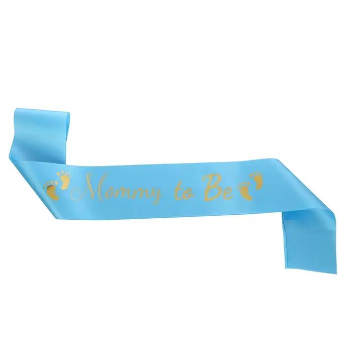 Welcome Baby Party Mommy to punRibbon Ceinture, Mommy to be Hot Stamped Belt, Initiated Strap, EtiAd