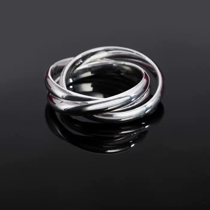 Bague à trois anneaux en argent sterling 925, élégante, simple, charmante, bijoux pour femmes, cadea