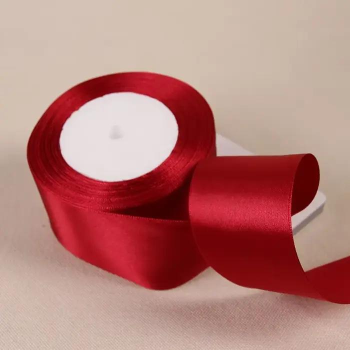 Rubans en Satin de soie bordeaux, 6mm 10mm 15mm 20mm 25mm 40mm 50mm, décoration de fête de mariage d