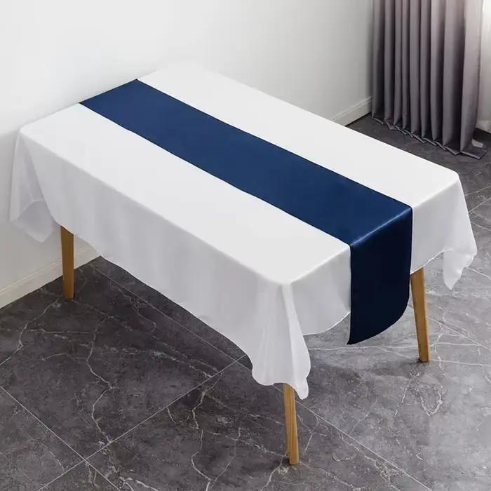 Chemin de Table en Satin, décoration de mariage pour fête d'anniversaire moderne, hôtel, spectacle,