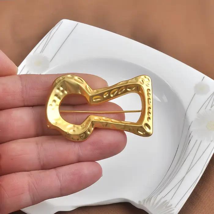 Nouvelle arrivée, grande broche en forme de trou de serrure dorée, épingle à revers tendance pour ma