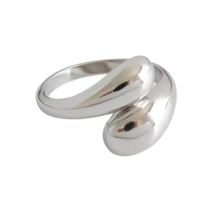 Bagues en argent Sterling 925 pour femmes et hommes, bague minimaliste faite à la main, Interware Si