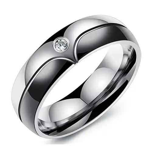 Bagues de mariage à la mode pour hommes/femmes, bague de Couple en acier inoxydable 316l, bijoux de