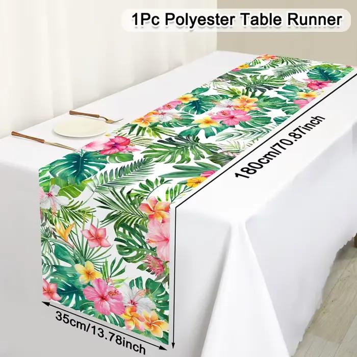 Décoration de fête hawaïenne feuilles de palmier nappe jetable couverture de Table fournitures de pl