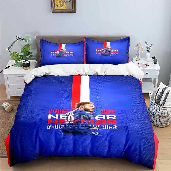 Mode n° 10 ensembles de literie imprimés Football Star n-neymar, ensemble de fournitures de lit, hou