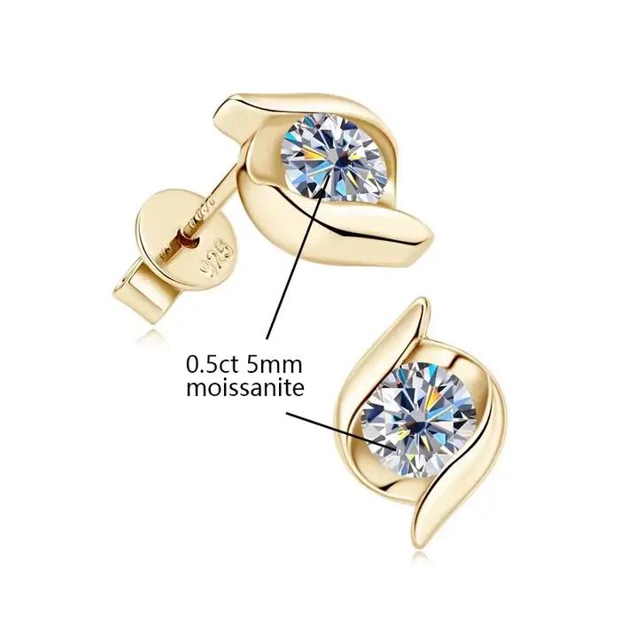 Ensemble de bijoux en argent Sterling 925 véritable Moissanite pour femmes, 2,0ctw, couleur D, boucl