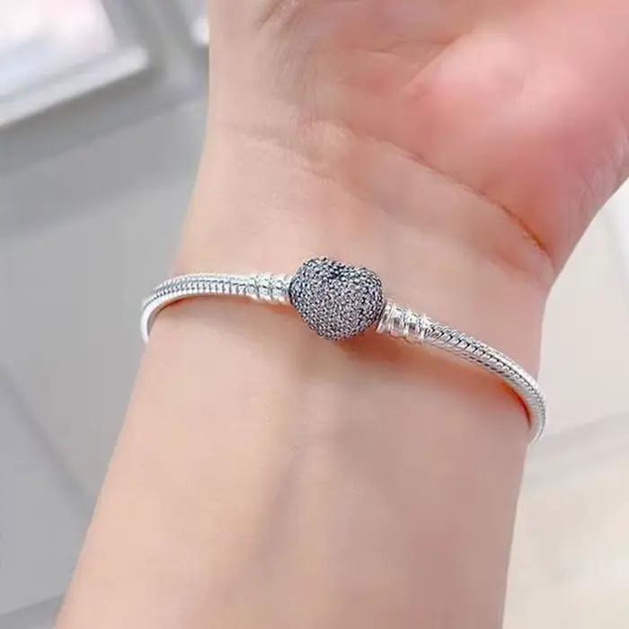 MINISO – bracelet en os de serpent avec couronne en argent sterling S925, adapté au bracelet DlY ori